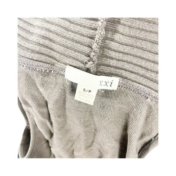 Forever 21 Womens Cardigan Sweater Brown Sleeveless Ribbed Knit Belted S - Picture 5 of 5